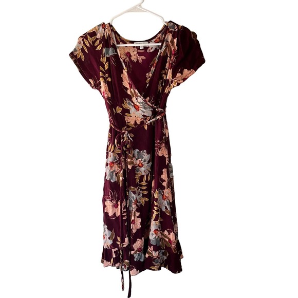 Patrons of Peace Floral XS Wrap Dress - Picture 2 of 5